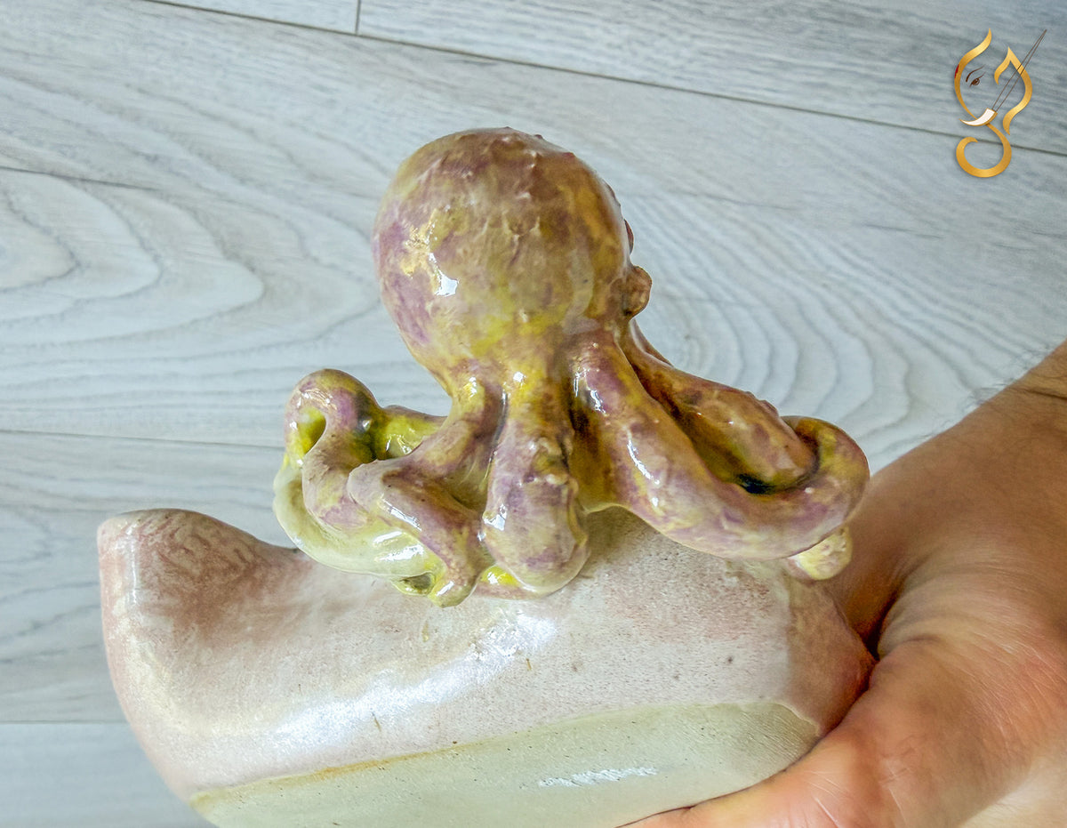 Poolside Fun Octopus Ceramic Tray | Handmade Ocean Art