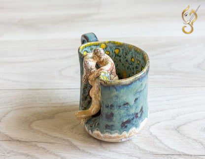 Breaking Boundaries –  Magic of Fire & water -Handcrafted Ceramic Coffee Mug