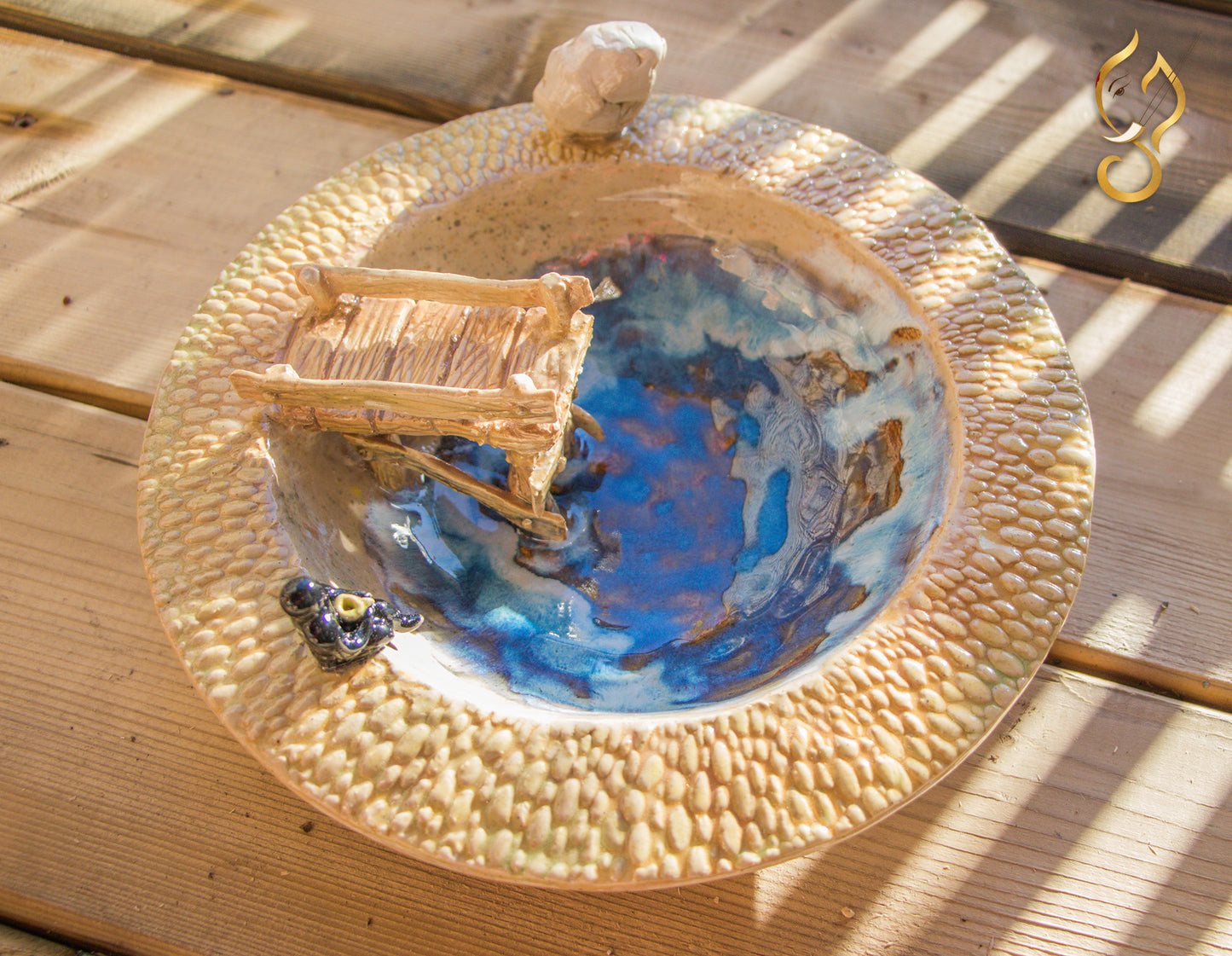 white rock in a bowl -Ceramic Art