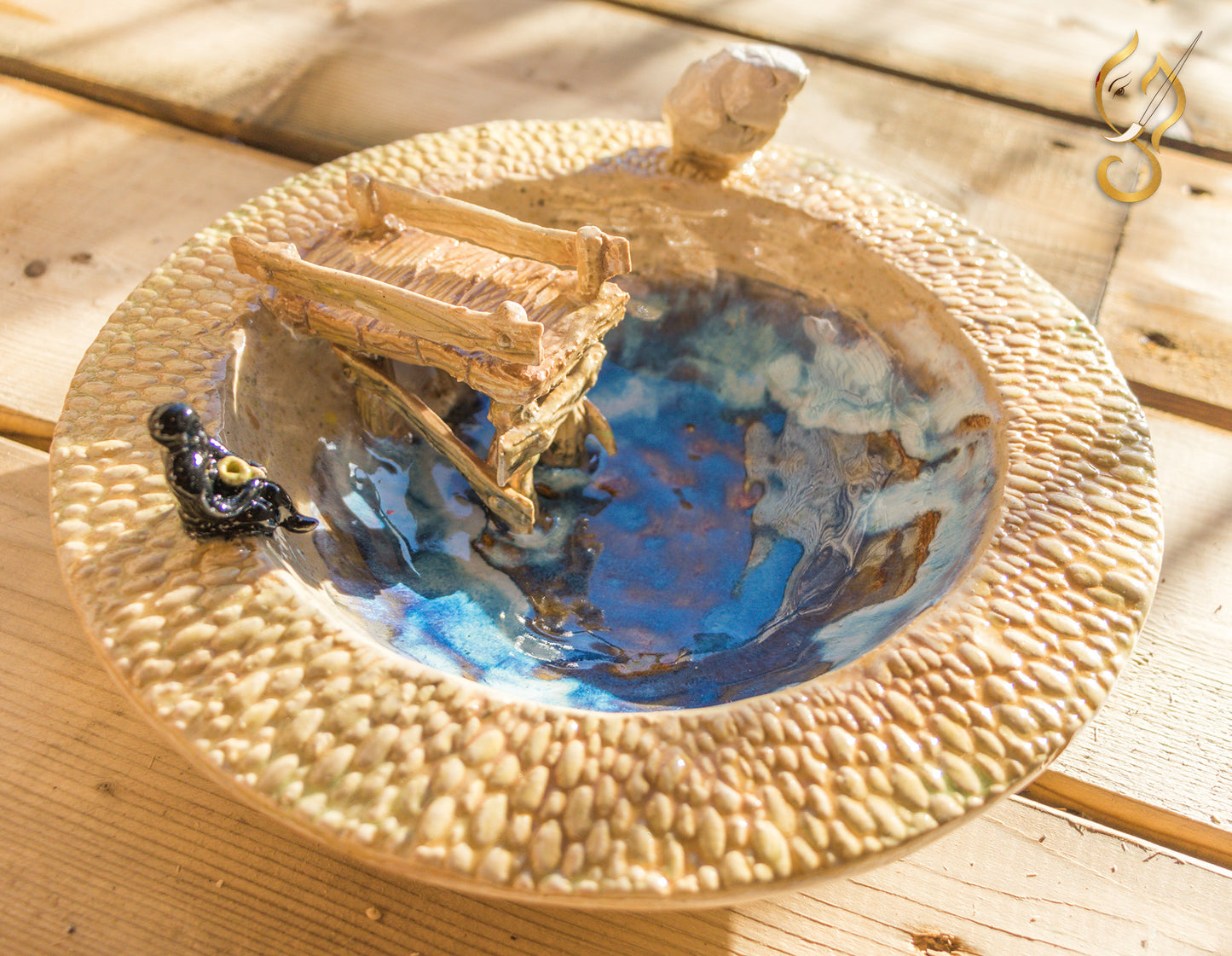 white rock in a bowl -Ceramic Art