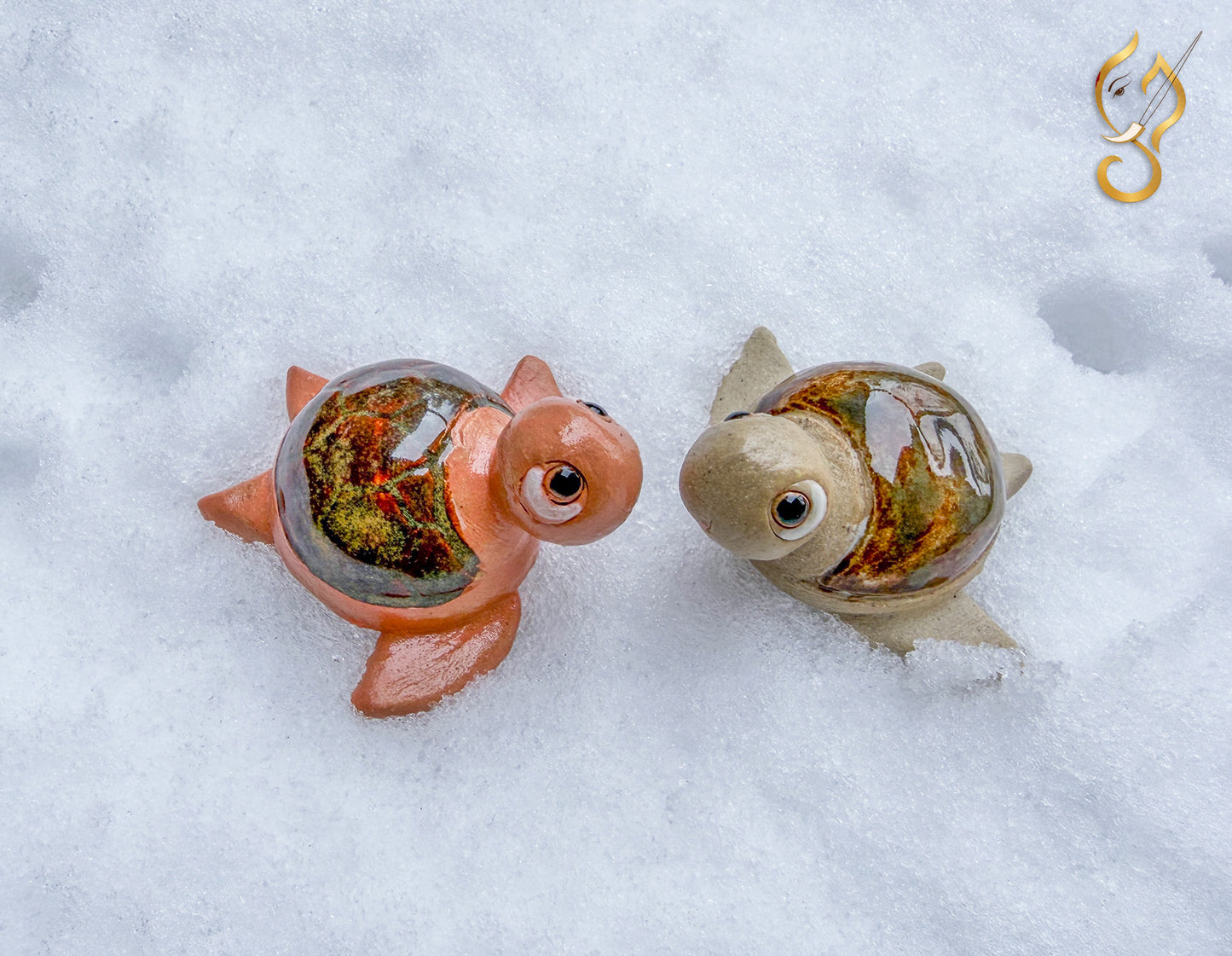 Baby Turtle Fridge Magnets - Ceramic art