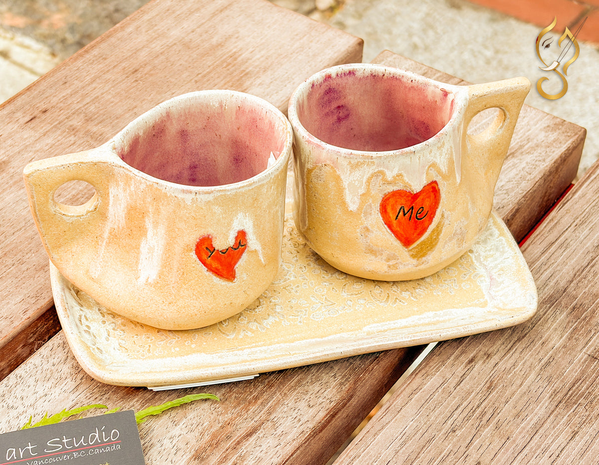 You & Me – Handcrafted Ceramic Coffee Mug Set