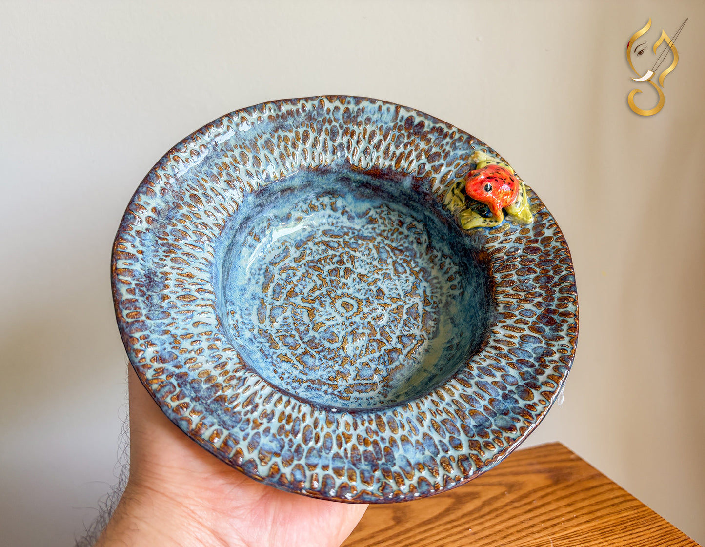 Bowl with Frog - Ceramic Art