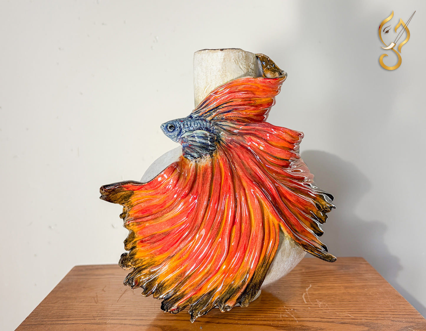 Vibrant Fin Flaring -  vase fine Ceramic Art