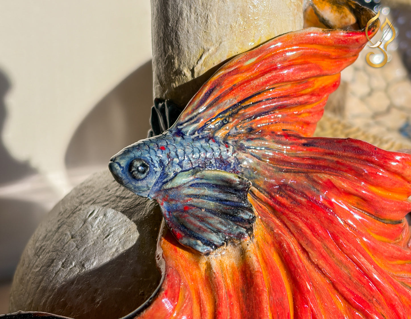 Vibrant Fin Flaring -  vase fine Ceramic Art