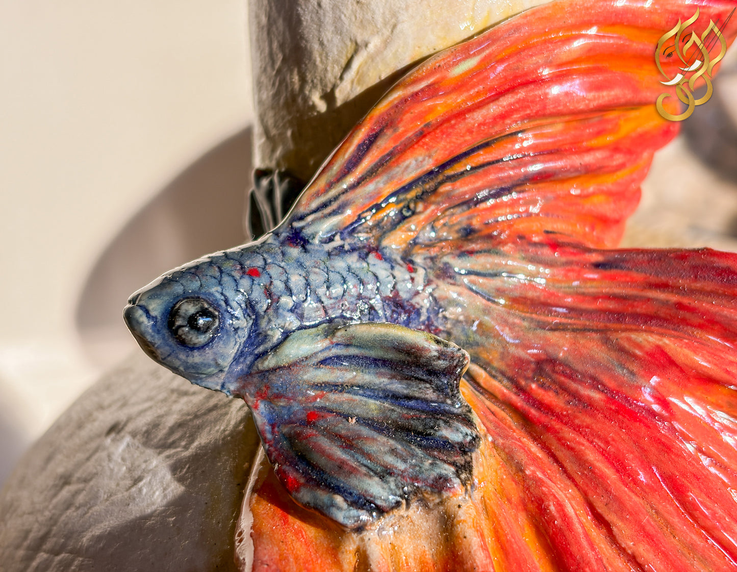 Vibrant Fin Flaring -  vase fine Ceramic Art