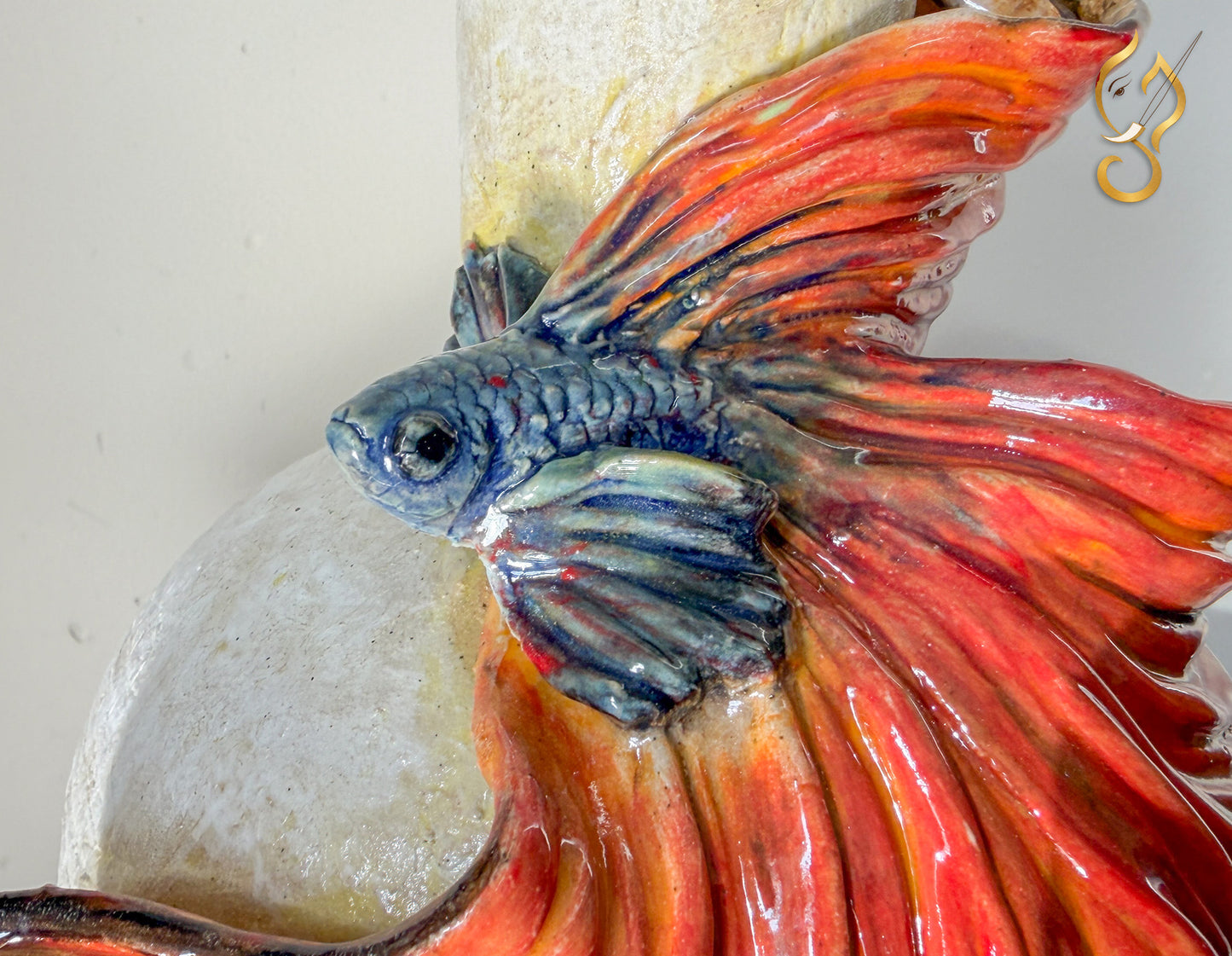 Vibrant Fin Flaring -  vase fine Ceramic Art