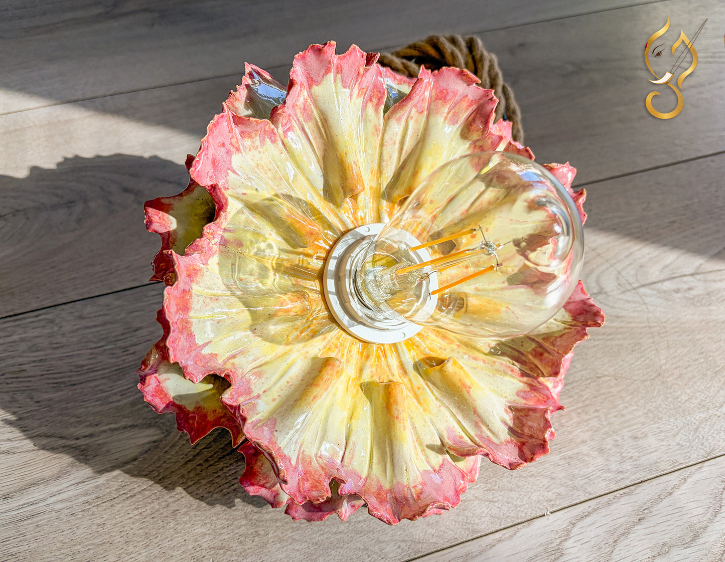 Orchid pendant lamp -pink
