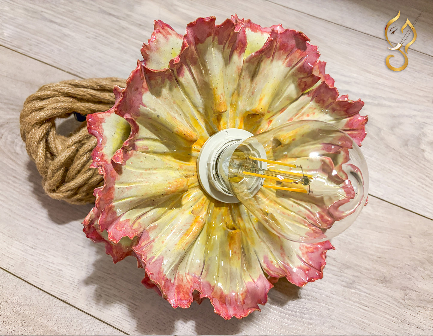 Orchid pendant lamp -pink