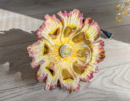 Orchid Bloom – Handcrafted Ceramic Pendant Lamp Shade