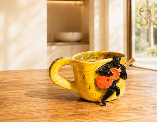 Music Is a Way of Life – Guitarist Handcrafted Ceramic Coffee Mug