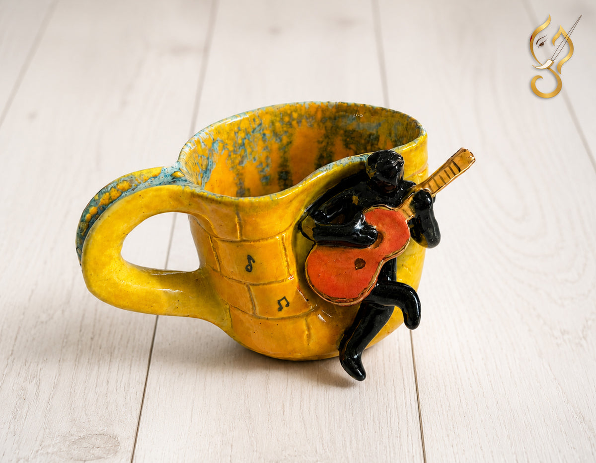 Music Is a Way of Life – Guitarist Handcrafted Ceramic Coffee Mug