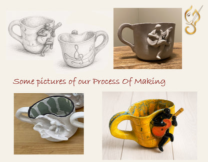 Music Is a Way of Life – Guitarist Handcrafted Ceramic Coffee Mug