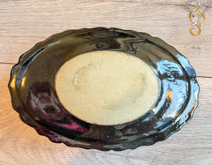 Inner Peace – Meditation on a Frozen Lake | Handcrafted Ceramic Art Tray