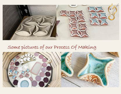 Decorative Star Ceramic Bowl — Handmade Trinket & Small Dish