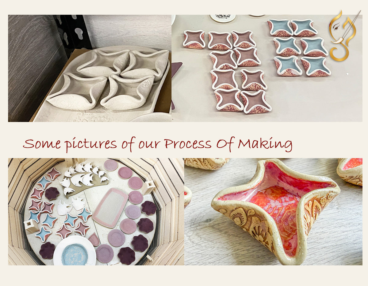 Decorative Star Ceramic Bowl — Handmade Trinket & Small Dish