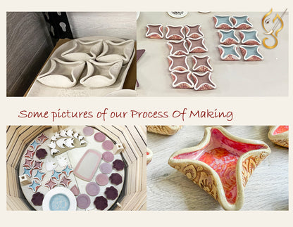 Decorative Star Ceramic Bowl — Handmade Trinket & Small Dish