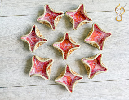 Decorative Star Ceramic Bowl — Handmade Trinket & Small Dish