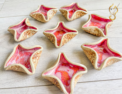 Decorative Star Ceramic Bowl — Handmade Trinket & Small Dish