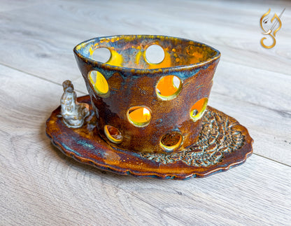Inner Peace — Handmade Ceramic Meditation Candle Holder Set