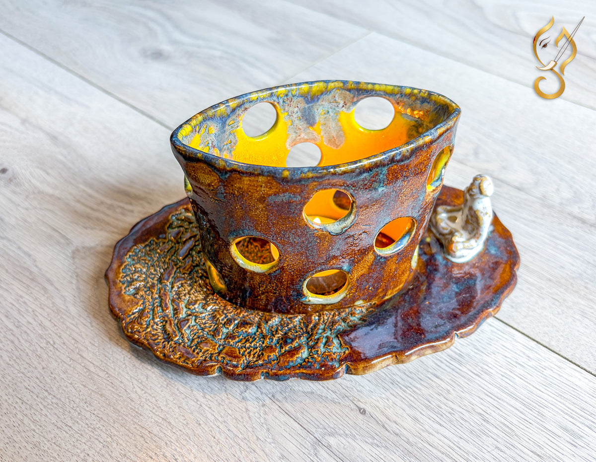 Inner Peace — Handmade Ceramic Meditation Candle Holder Set
