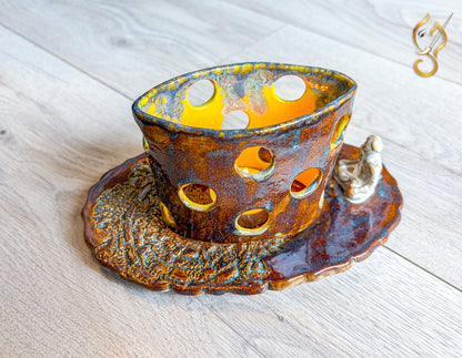 Inner Peace — Handmade Ceramic Meditation Candle Holder Set