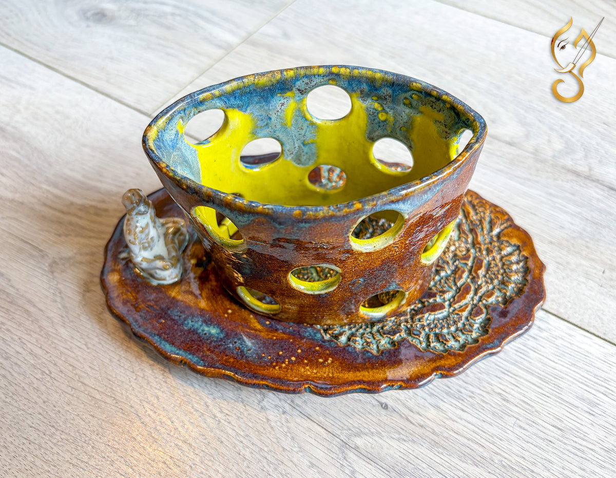 Inner Peace — Handmade Ceramic Meditation Candle Holder Set