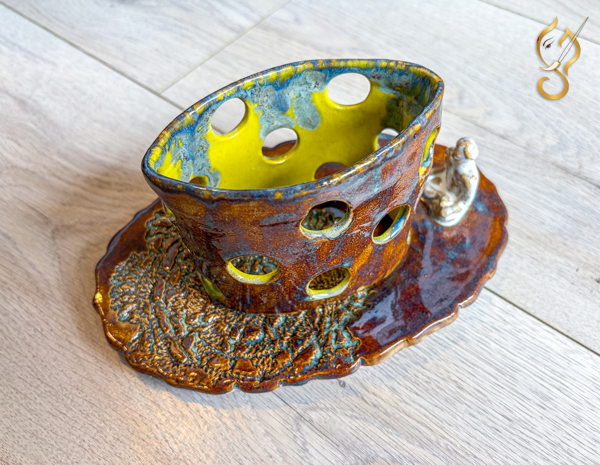 Inner Peace — Handmade Ceramic Meditation Candle Holder Set