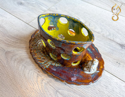 Inner Peace — Handmade Ceramic Meditation Candle Holder Set