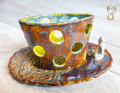 Inner Peace — Handmade Ceramic Meditation Candle Holder Set