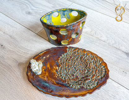Inner Peace — Handmade Ceramic Meditation Candle Holder Set