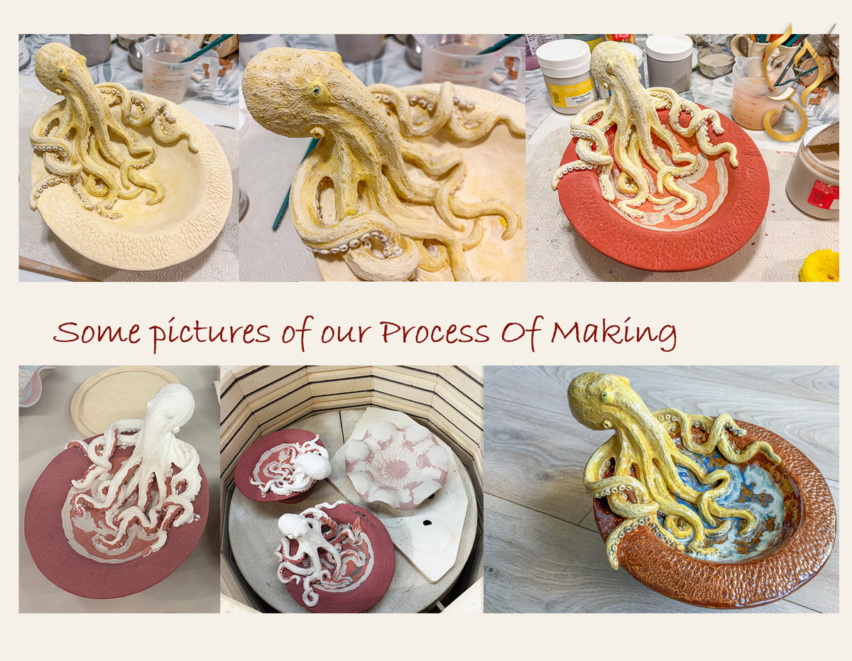 Octopus Bowl — Sculptural Ceramic Ocean Art