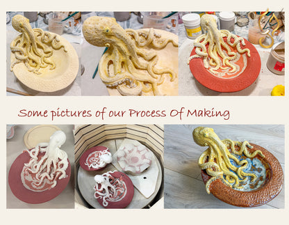 Octopus Bowl — Sculptural Ceramic Ocean Art