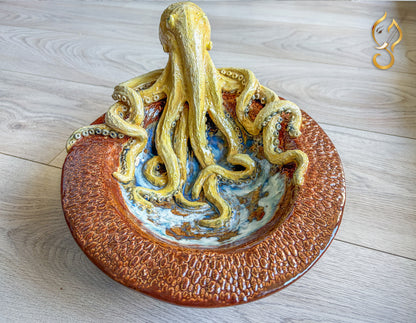 Octopus Bowl — Sculptural Ceramic Ocean Art