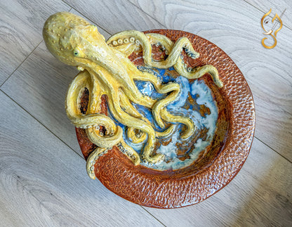 Octopus Bowl — Sculptural Ceramic Ocean Art