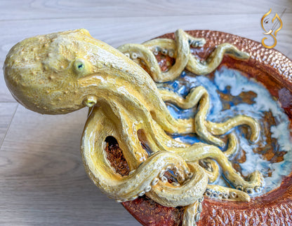Octopus Bowl — Sculptural Ceramic Ocean Art