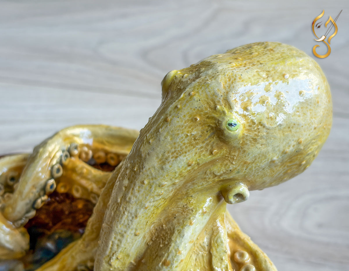 Octopus Bowl — Sculptural Ceramic Ocean Art