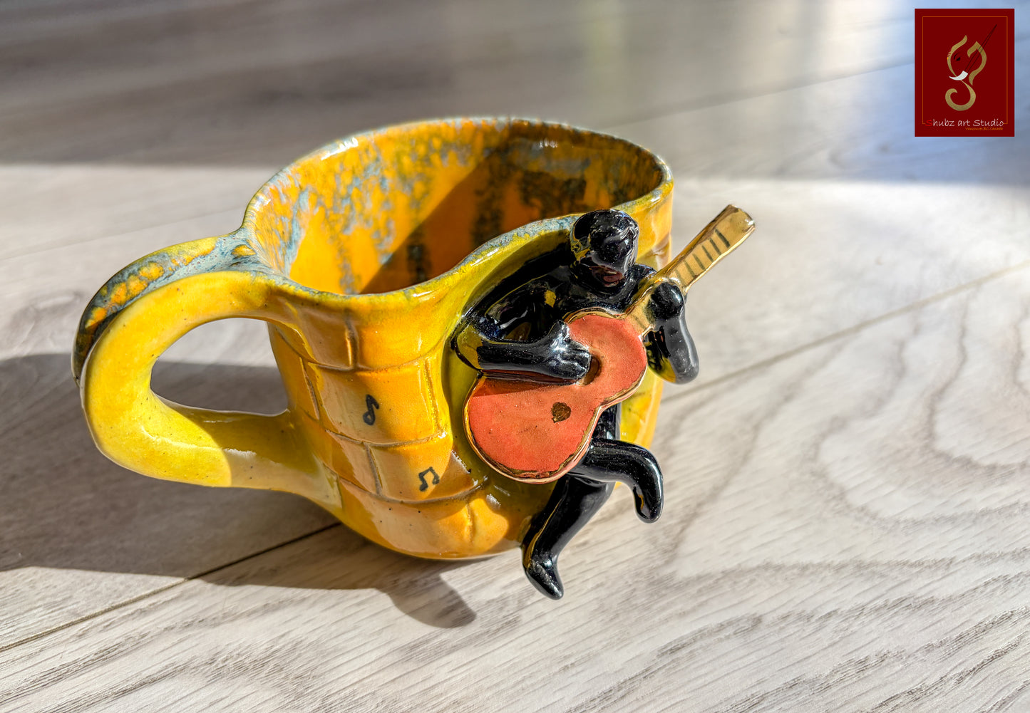 Music is a way of Life - guitarist - Coffee Mug Orange