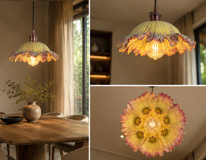 Orchid Bloom – Handcrafted Ceramic Pendant Lamp Shade